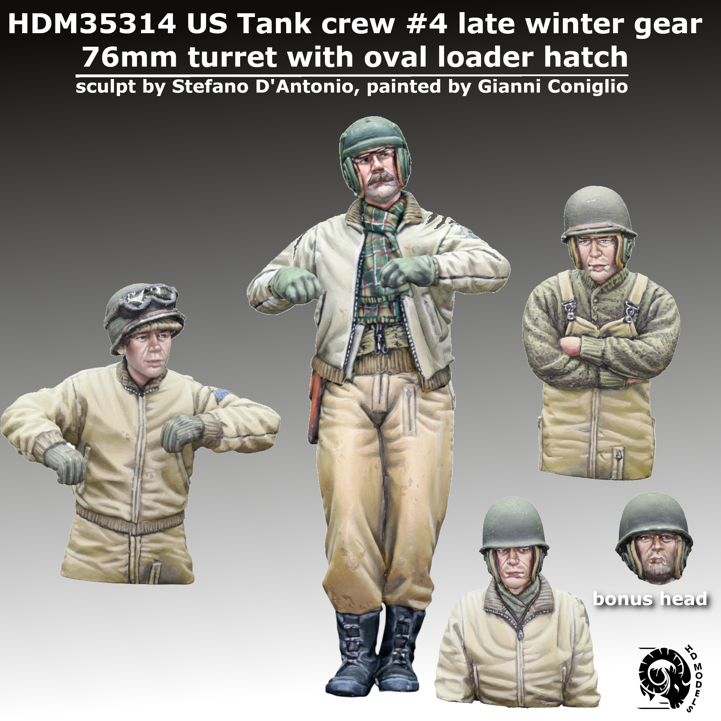 US Tank crew #4 - late winter gear
76mm turret with oval loader hatch