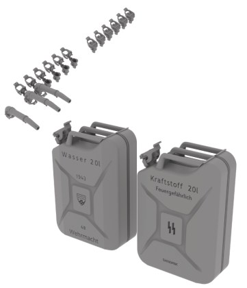 German SS fuel and water cans