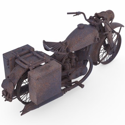 Burned DKW NZ350-1