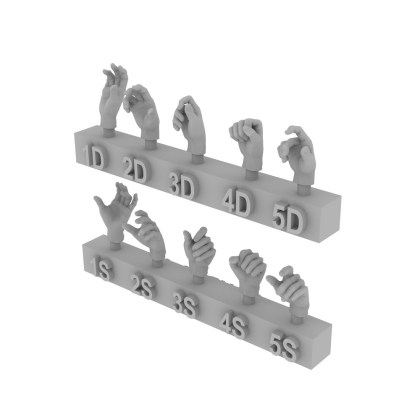 hands 5 pair set 1