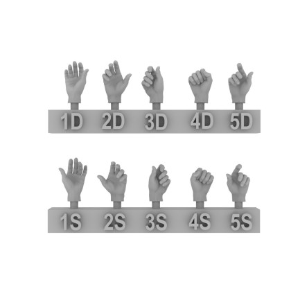 hands 5 pair set 1