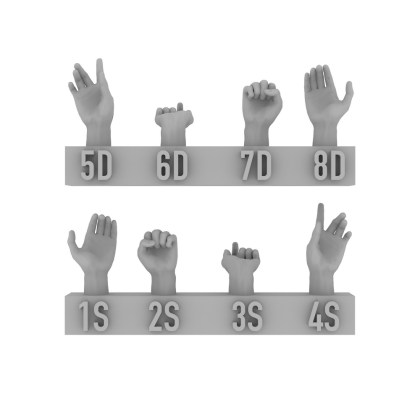 hands 5 pair set 5