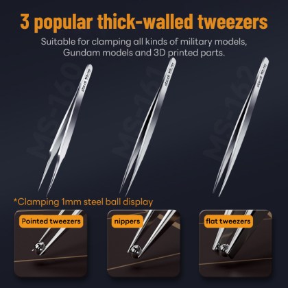 Thickened tweezers