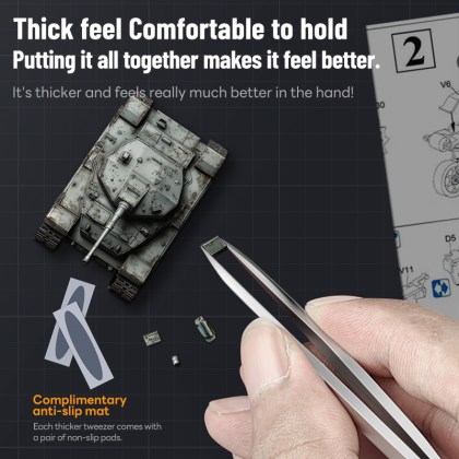 Thickened tweezers