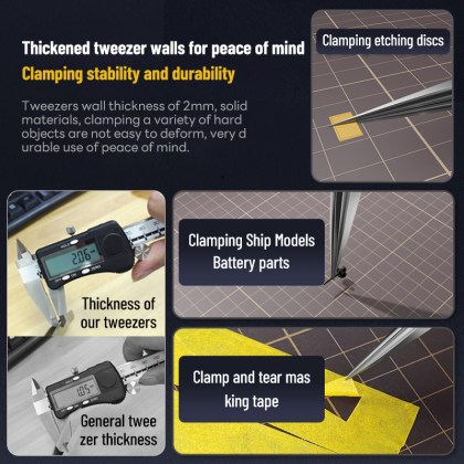 Thickened tweezers
