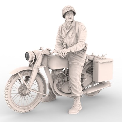 DKW NZ350-1 with Fallshirmjager driver