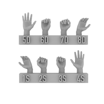 hands 5 pair set 6